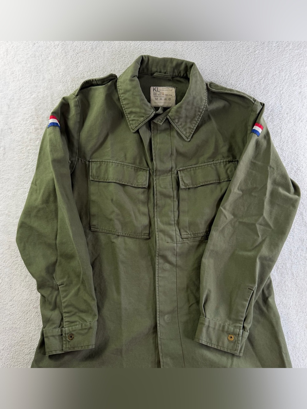 Dutch Military Field Jacket Seyntex Olive Green Men’s Medium